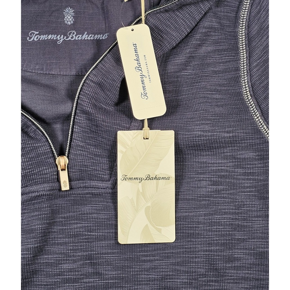 Tommy Bahama NWT Tobago Bay Half-Zip Short Sleeve Dress Ocean Deep Blue Size XL - Picture 6 of 9